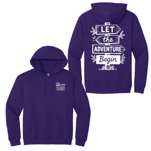 Adult Lets the Adventure Begin Pullover Hooded Sweatshirt image thumbnail