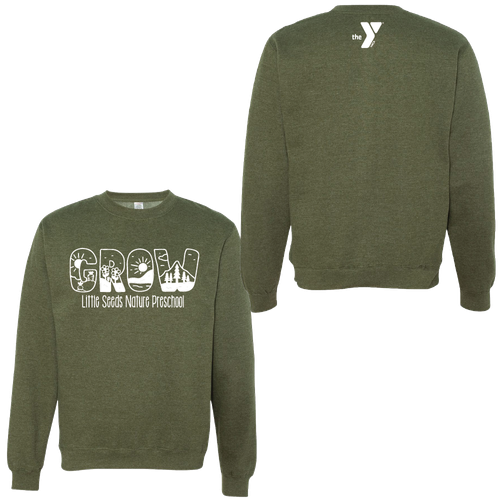 Little Seeds Nature Preschool Adult Crewneck Sweatshirt image thumbnail