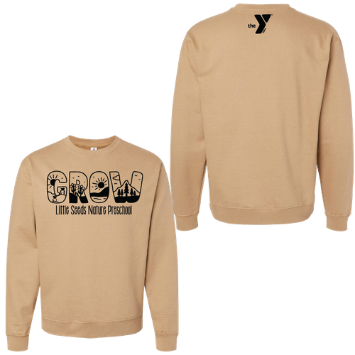 Little Seeds Nature Preschool Adult Crewneck Sweatshirt image thumbnail