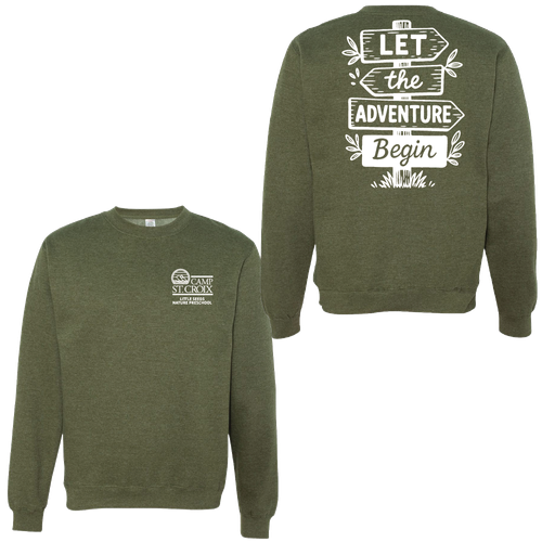 Adventure Little Seeds Nature Preschool Adult Crewneck Sweatshirt  image thumbnail