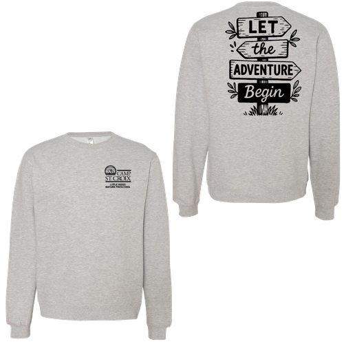 Adventure Little Seeds Nature Preschool Adult Crewneck Sweatshirt  image thumbnail