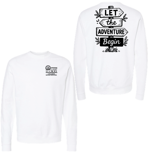 Adventure Little Seeds Nature Preschool Adult Crewneck Sweatshirt  image thumbnail