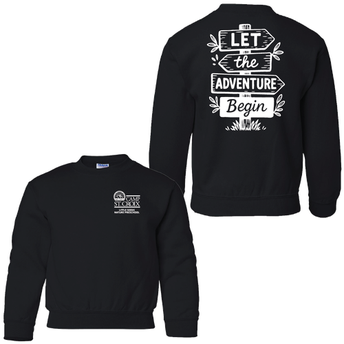 Adventure Little Seeds Nature Preschool Youth Crewneck Sweatshirt  image thumbnail