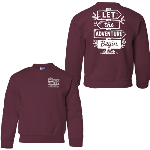 Adventure Little Seeds Nature Preschool Youth Crewneck Sweatshirt  image thumbnail