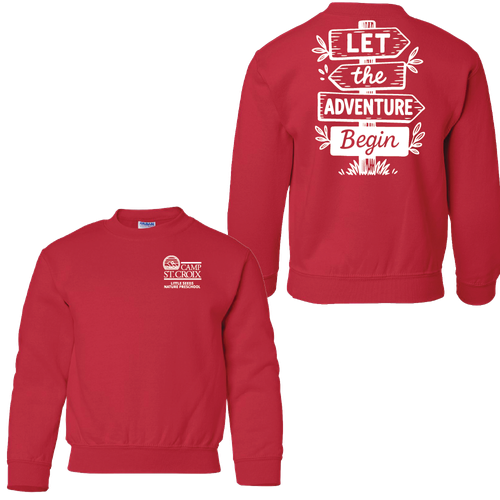 Adventure Little Seeds Nature Preschool Youth Crewneck Sweatshirt  image thumbnail