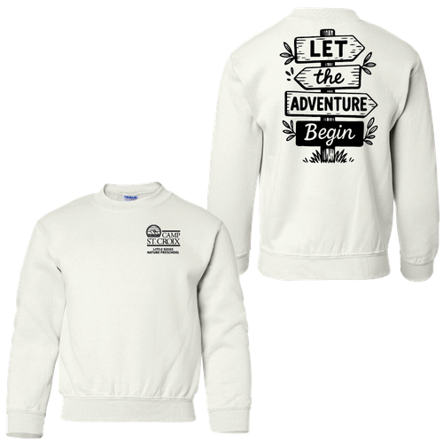 Adventure Little Seeds Nature Preschool Youth Crewneck Sweatshirt  image thumbnail