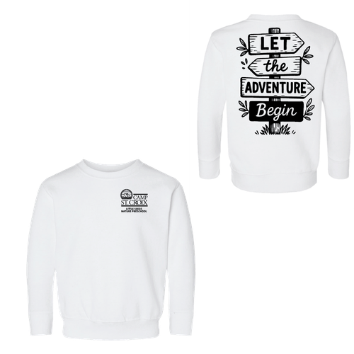Adventure Little Seeds Nature Preschool Toddler Crewneck Sweatshirt  image thumbnail