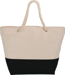 Image of Zippered 12oz Cotton Canvas Rope Tote