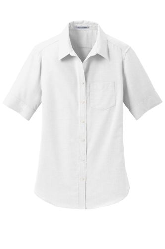 Port Authority Women's Short Sleeve SuperPro Oxford Shirt. L659 M image thumbnail