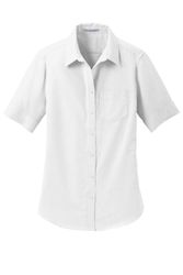 Image of Port Authority Women's Short Sleeve SuperPro Oxford Shirt. L659 M