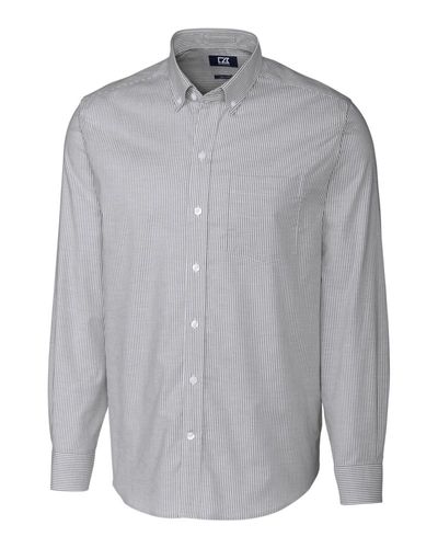 Cutter & Buck Stretch Oxford Stripe Mens Big and Tall Long Sleeve Dress Shirt BCW00141 image thumbnail