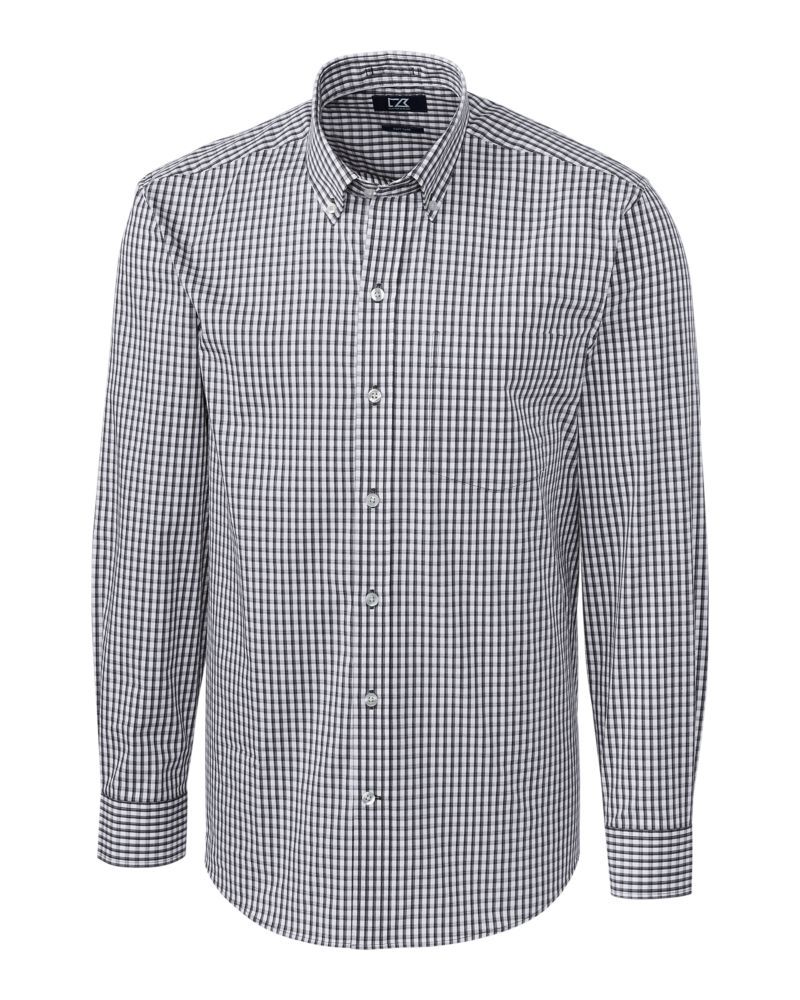 Cutter & Buck Easy Care Stretch Gingham Mens Big and Tall Long Sleeve Dress Shirt BCW00143 primary image