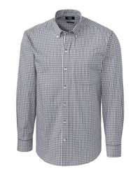 Image of Cutter & Buck Easy Care Stretch Gingham Mens Big and Tall Long Sleeve Dress Shirt BCW00143