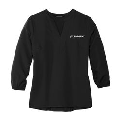 Image of Mercer+Mettle® Women's Stretch Crepe 3/4-Sleeve Blouse [OND]