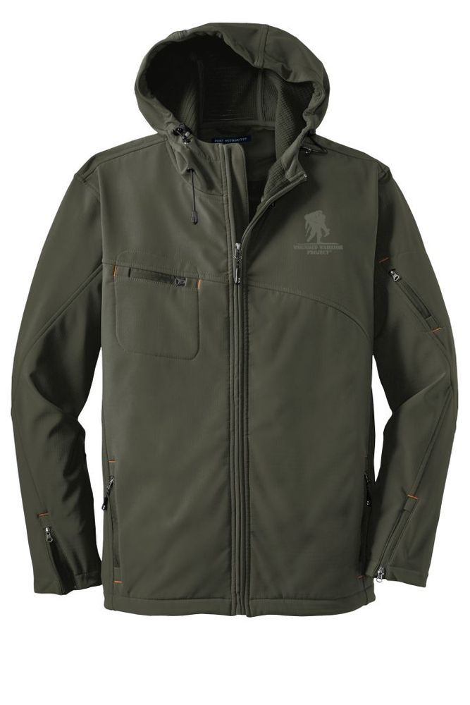 Port Authority® Textured Hooded Soft Shell Jacket primary image