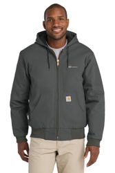 Image of Carhartt Quilted-Flanne-Lined Duck Active Jac. (grey)