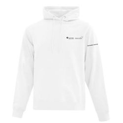 Image of Great People, Great Care White Fleece Hooded Sweatshirt