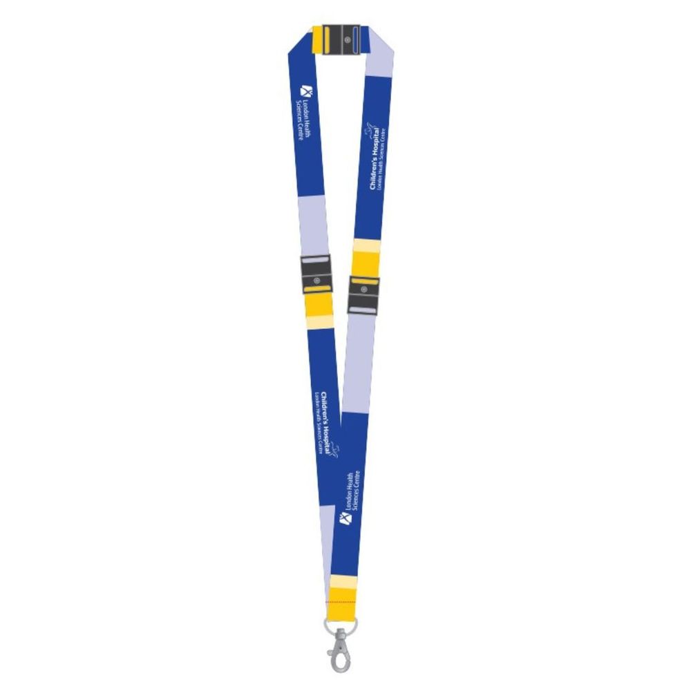 3/4" London Health Sciences Center + Children's Hospital Dual Logo Lanyard primary image