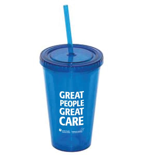 Great People, Great Care Double Walled Tumbler with Straw - 500 ML image thumbnail