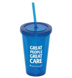 Image of Great People, Great Care Double Walled Tumbler with Straw - 500 ML