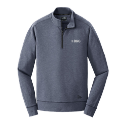 Image of New Era Tri-Blend Fleece 1/4-Zip Pullover.