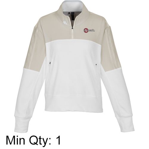 adidas® 1/4-Zip Fleece Sweatshirt- Ladies' image thumbnail