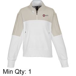 Image of adidas® 1/4-Zip Fleece Sweatshirt- Ladies'