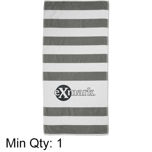 Royale Gray Striped Beach Towel image thumbnail