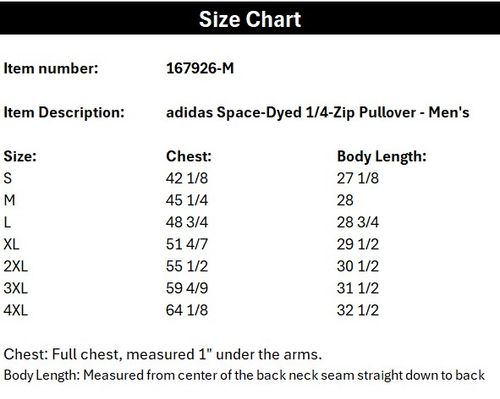 adidas® Space Dye 1/4 Zip Pullover- Men's image thumbnail