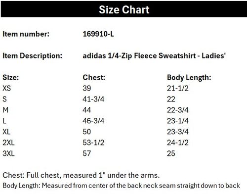 adidas® 1/4-Zip Fleece Sweatshirt- Ladies' image thumbnail