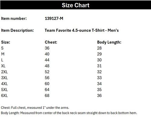 Team Favorite 4.5 oz. T-Shirt- Men's image thumbnail
