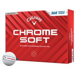 Image of Callaway Chrome Soft 360 Triple Track White 2024 Golf Balls - 1 Dozen