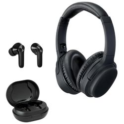 Image of iLive Active Noise Cancelling Bundle with Earbuds and Headphones