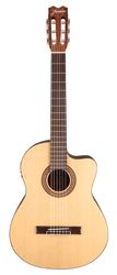 Image of Jasmine Classical Cutaway Acoustic-Electric Guitar - Natural
