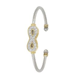 Image of John Medeiros Petite Pavé Infinity Wire Cuff Bracelet