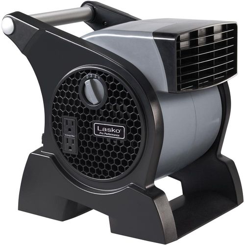 Lasko Pro-Performance High Velocity Utility Fan with Integrated Power Outlets image thumbnail