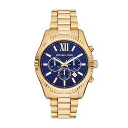 Image of Michael Kors Mens Chronograph Watch - Blue Dial
