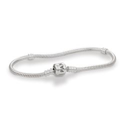 Image of Pandora Iconic Silver Charm Bracelet Size 7.1-Inch