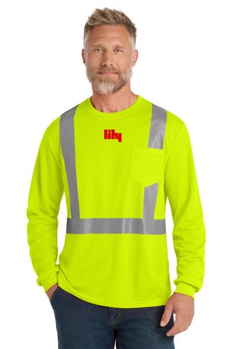 Safety Yellow Long Sleeve Reflective Tee image thumbnail Safety Yellow Long Sleeve Reflective Tee image thumbnail