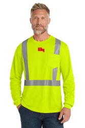 Image of Safety Yellow Long Sleeve Reflective Tee