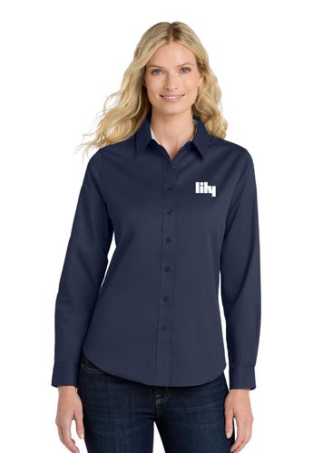Ladies Long Sleeve Button Up image thumbnail Ladies Long Sleeve Button Up image thumbnail