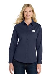 Image of Ladies Long Sleeve Button Up