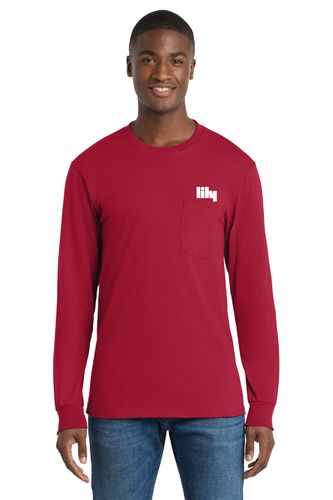 Red Long Sleeve Pocket Tee image thumbnail Red Long Sleeve Pocket Tee image thumbnail
