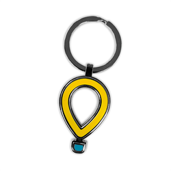 Image of METAL BALLOON KEY TAG