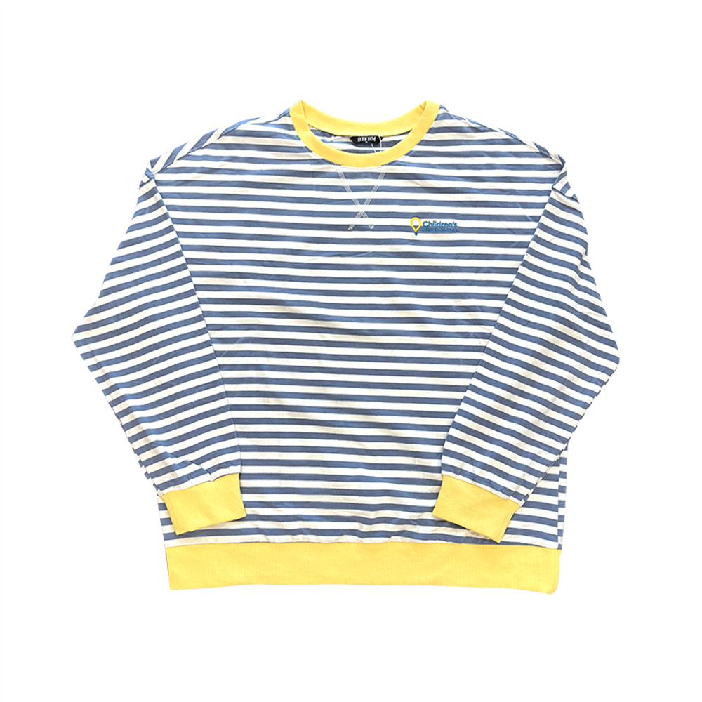 WOMEN'S STRIPED OVERSIZED SWEATHSHIRT primary image