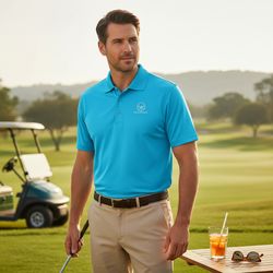 Image of Performance Pique Polo - Electric Blue