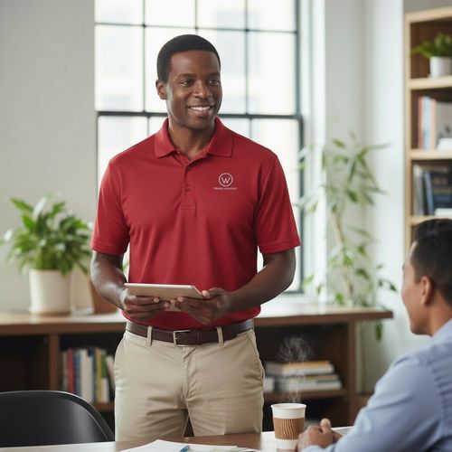 Performance Pique Polo - Red image thumbnail