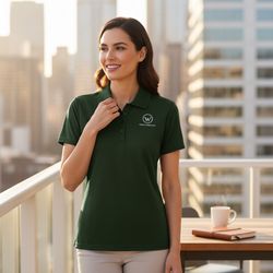 Image of Performance Pique Polo - Forest