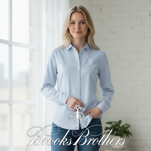 Brooks Brothers Full-Button Satin Blouse image thumbnail