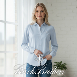 Image of Brooks Brothers Full-Button Satin Blouse
